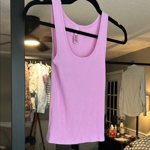 Skims pink ribbed tank top and boxers